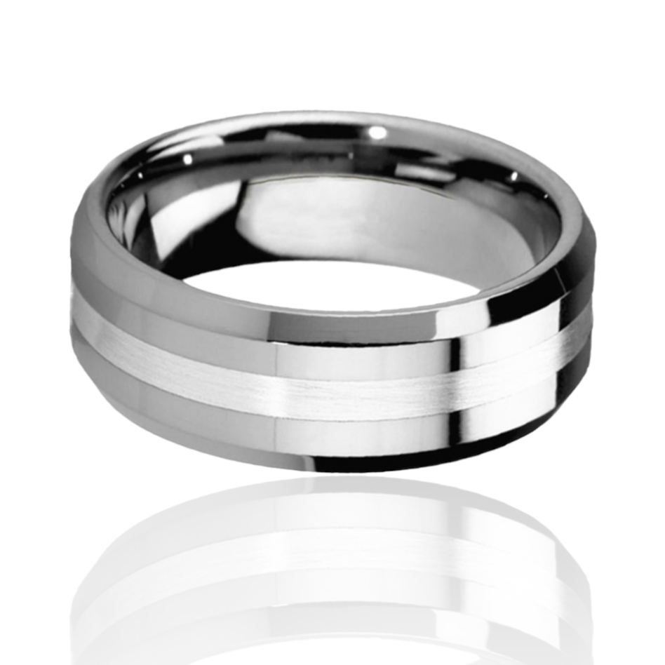 Clear Path 8mm Tungsten Band