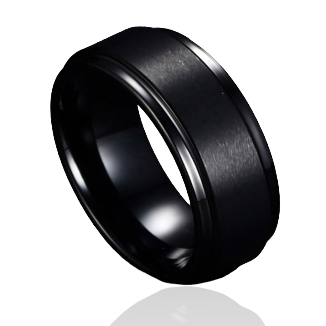 Matted Path Black Tungsten 8mm Band