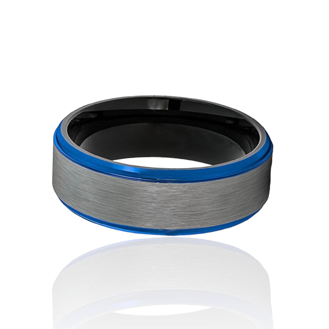 Blue Tungsten 8mm Band