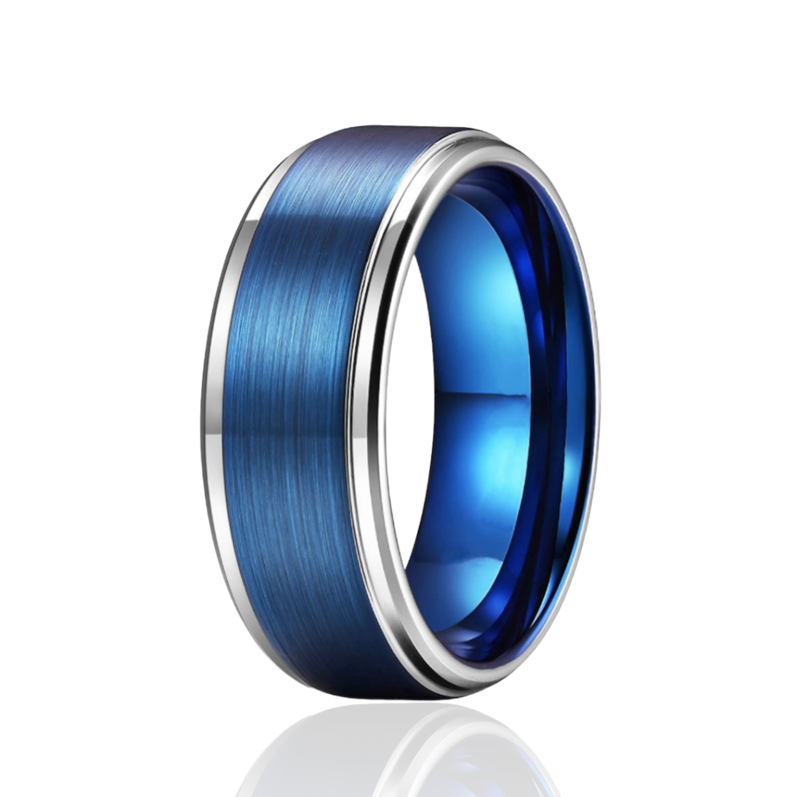 Blue Tungsten 8mm Band