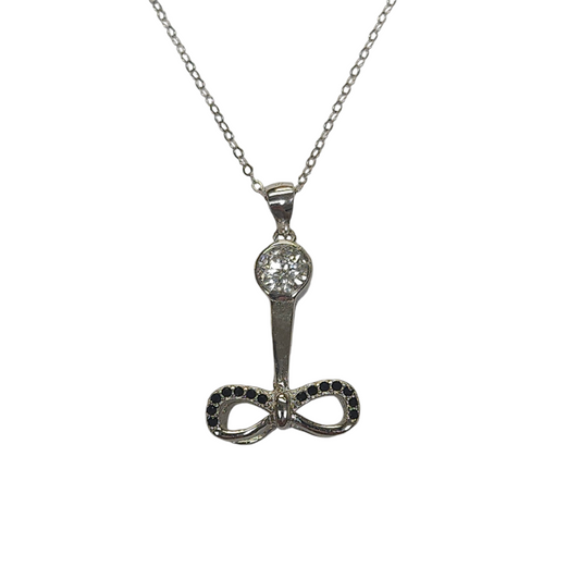 Sterling Silver 925 Cubic Zirconia Infinity  Necklace